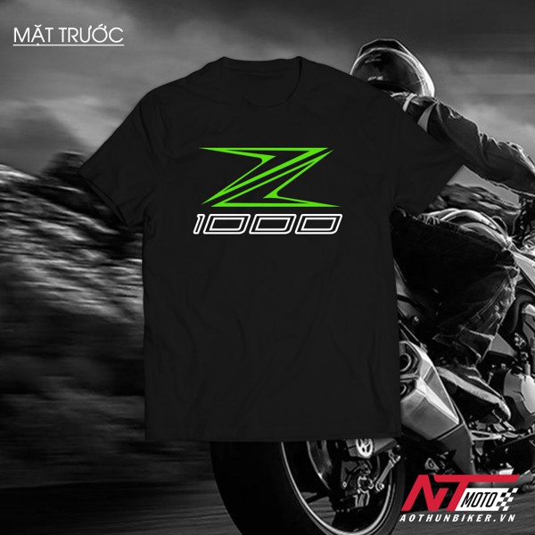 Áo Thun Biker - Kawasaki Z1000 Unisex Nam Nữ tay ngắn có Big Size Cho (40kg-110kg)