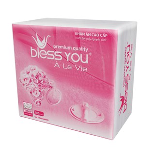 Khăn giấy ăn cao cấp bless you a la vie 100 tờ