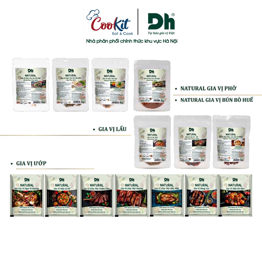 Gia vị nấu cà ri Natural Dh Foods gia vị nấu ăn 10gr