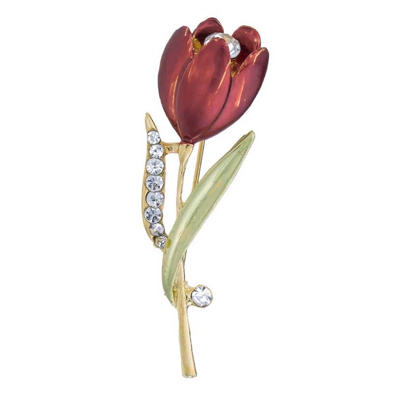 Trâm Cài Áo Hình Hoa Quả Đính Đá Sang Trọng Cho Nữ