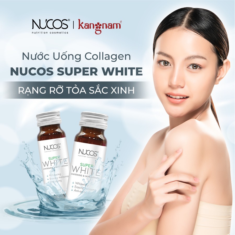 Nước Uống Collagen Dưỡng Da Trắng Sáng Nucos Super White (Hộp 10 chai x 50ml)