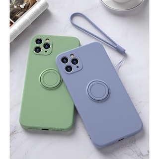 Ốp điện thoại silicone có nhẫn đỡ nam châm gắn trên xe hơi cho IPHONE 11 PRO XS MAX XR X XS 7 8 PLUS SE 2 2020