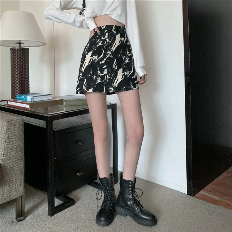 Chân Váy Ngắn Xiaozhainv Không Hở Lưng Cao Dáng Chữ A Kiểu Nhuộm Màu Phong Cách Hàn Quốc Quyến Rũ | BigBuy360 - bigbuy360.vn