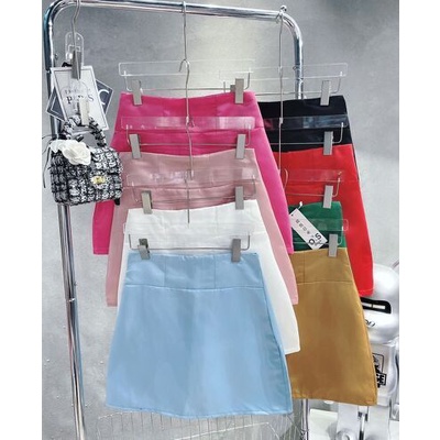 Chân váy chữ A trơn cạp cao chất tacta