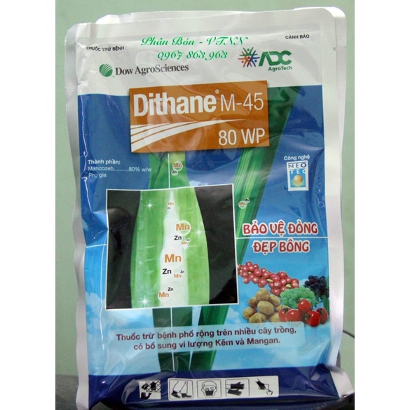 Thuốc trừ nấm dạng tiếp xúc, phổ rộng Dithane M45, 80WP