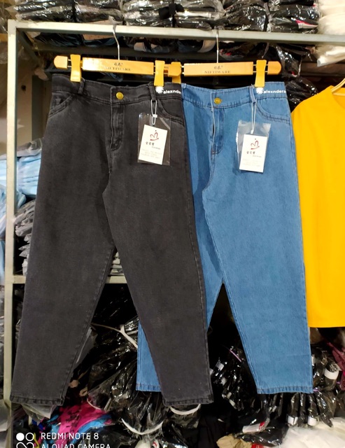 Quần bò baggy hoa cúc Alex thêu cạp TTN877 | BigBuy360 - bigbuy360.vn