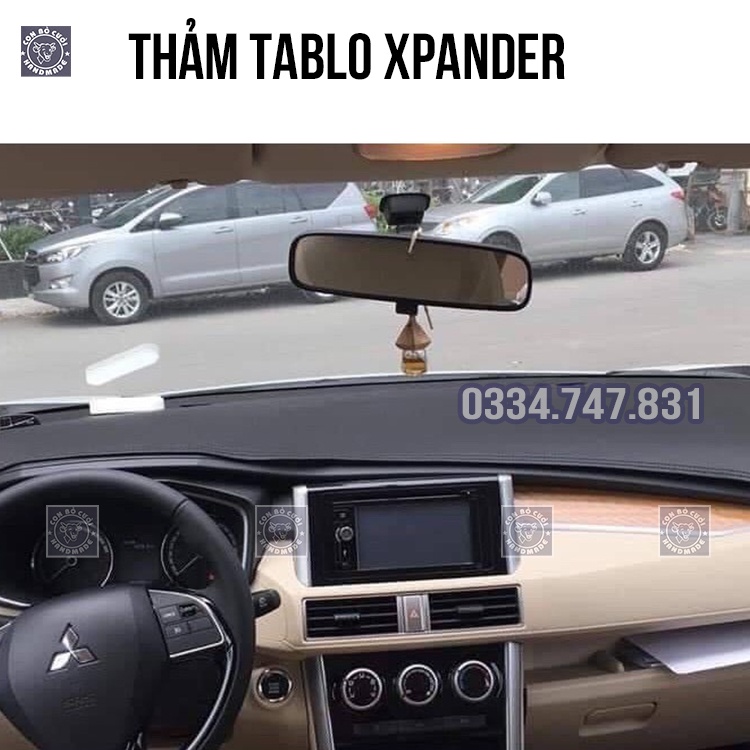 Thảm taplo xpander da PU cao cấp vân Carbon loại 1 bám dính tốt không mùi chống nóng bảo vệ tablo xe Mitsubishi Xpander