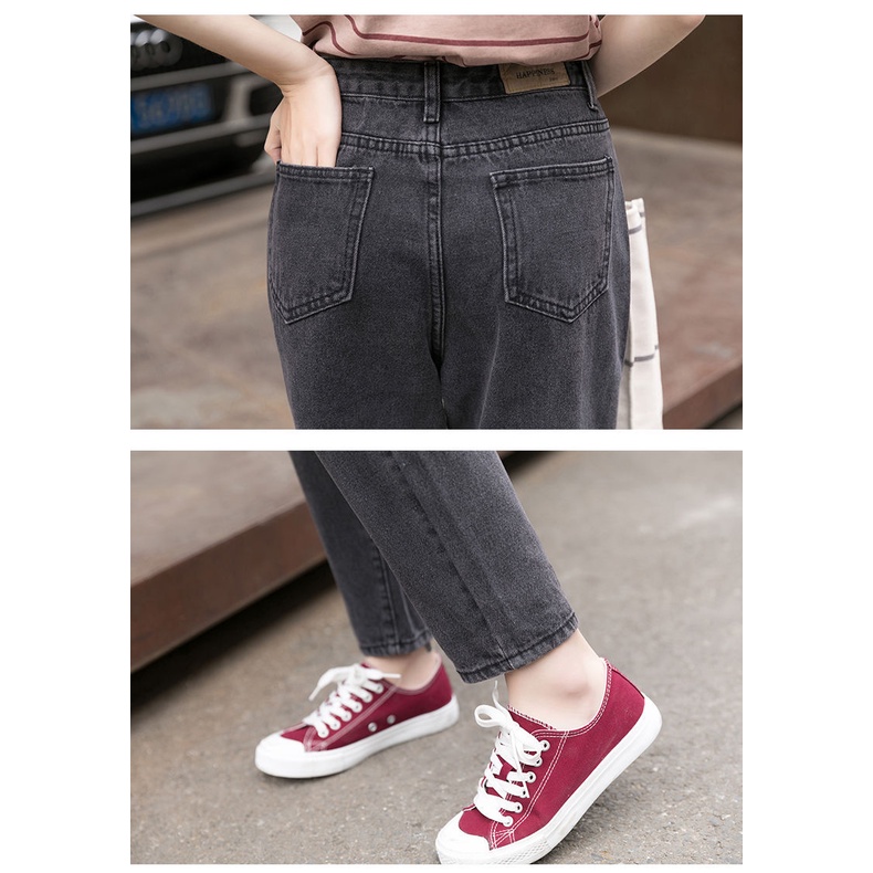 Quần jeans nữ  - quần baggy jeans Unisex  lưng cao vải đẹp dày dặn | BigBuy360 - bigbuy360.vn