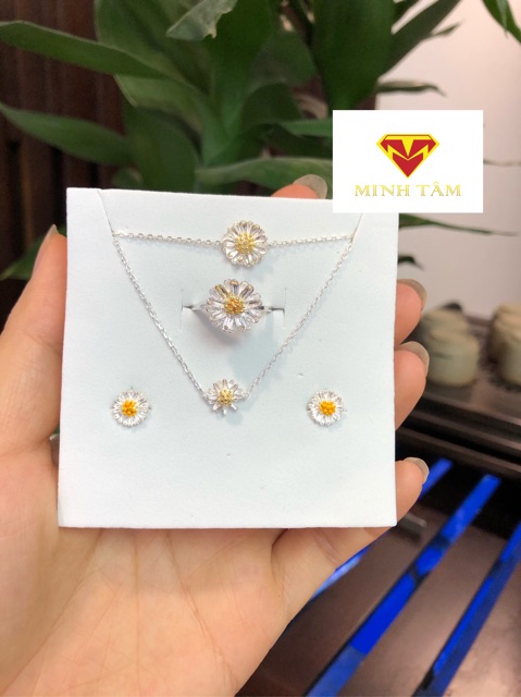 LẮC CHÂN CÚC HOẠ MI BẠC Ý S925 NHẬP KHẨU