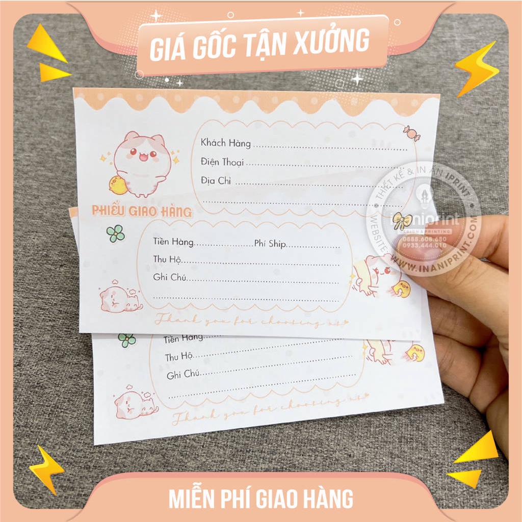 Phiếu giao hàng, giấy giao hàng, phiếu ship hàng, giấy ghi mã vận đơn