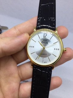 Đồng hồ đôi dây da QB cực đẹp