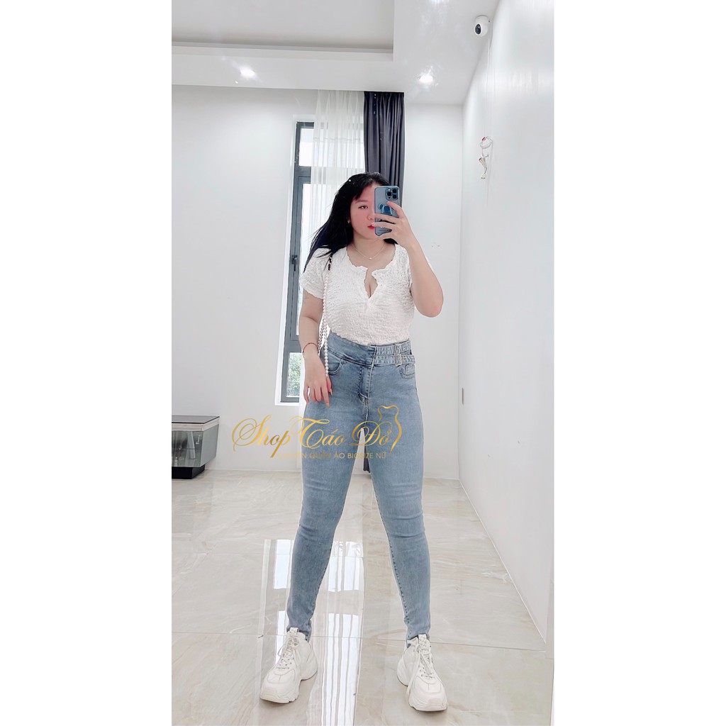 (TÁO ĐỎ BIGSIZE 55-90KG) QUẦN JEAN MẪU MỚI CẠP CAO SIÊU ÔM CO GIÃN, HÁCH DÁNG J01 ( ảnh thật mẫu mặc cuối 100% ) 🥰🥰🥰
