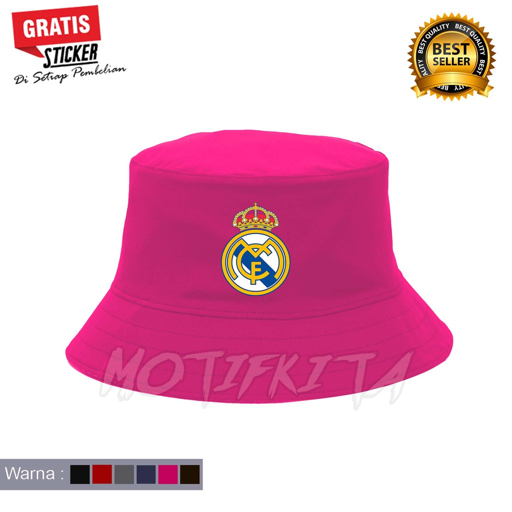 Mũ Bucket In Logo Real Madrid Thời Trang Cho Nam Và Nữ