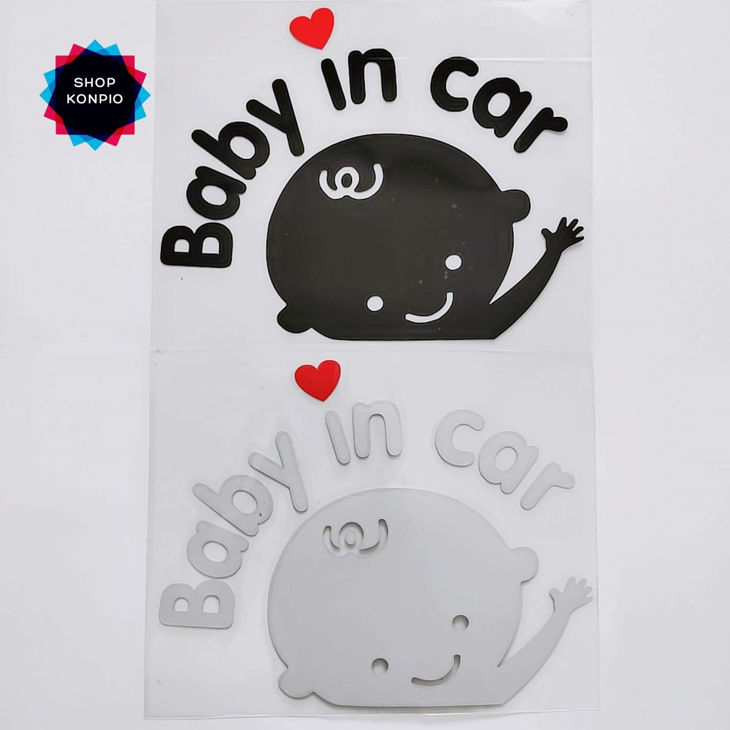 Tem Decal Baby In Car Dán Ô Tô Chống Thấm Nước