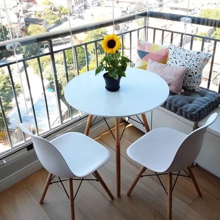 Bộ 1 bàn tròn 4 ghế ban công, phòng khách Eames , phù hợp không gian nội thất gia đình, quán cafe, quán trà sữa