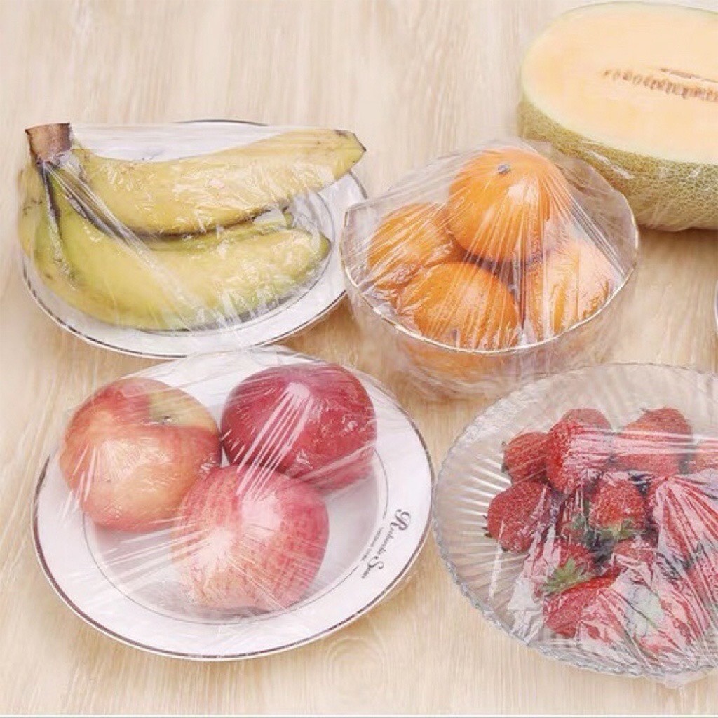 Set 100 Màng Bọc Thực Phẩm Có Chun Co Dãn Tái Sử Dụng Được