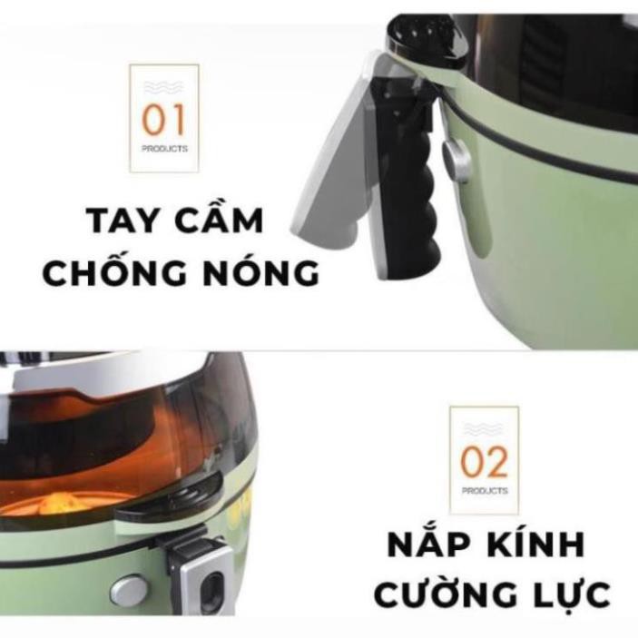 [SALE50%] NỒI CHIÊN KHÔNG DẦU NINE SHIELD DUNG TÍCH 8L [BẢO HÀNH 12 THÁNG]