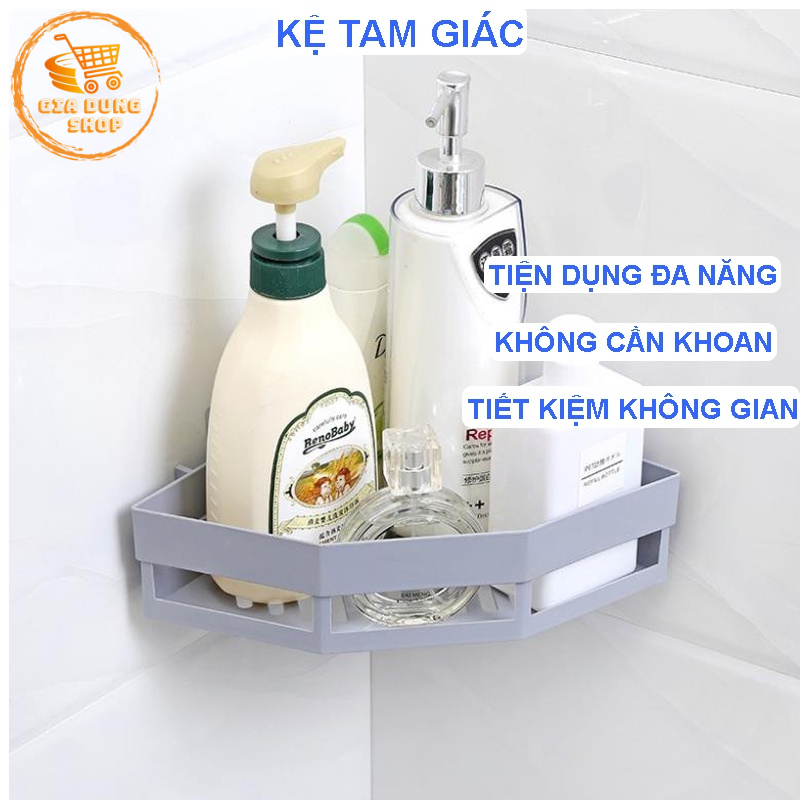 Kệ Dán Tường Dán Góc Tường Hình Tam Giác Tiết Kiệm Không Gian Của Nhà Bạn