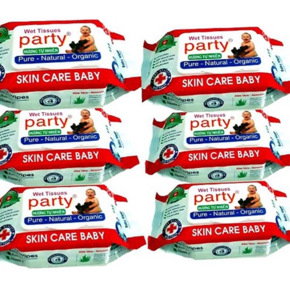Combo 10 gói khăn giấy ướt  Party 80g.