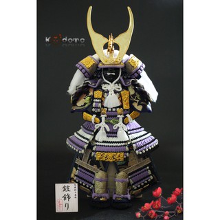 Búp bê Samurai , búp bê Nhật Bản .  Y5 TÍM TRẮNG