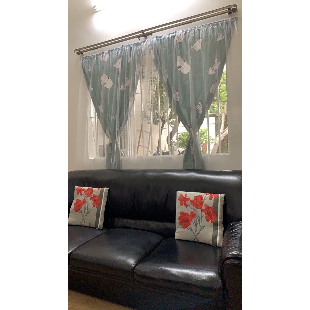 Rèm cửa dán tường siêu nhanh, không cần khoan đục mẫu họa tiết đủ kích thước giá tại kho