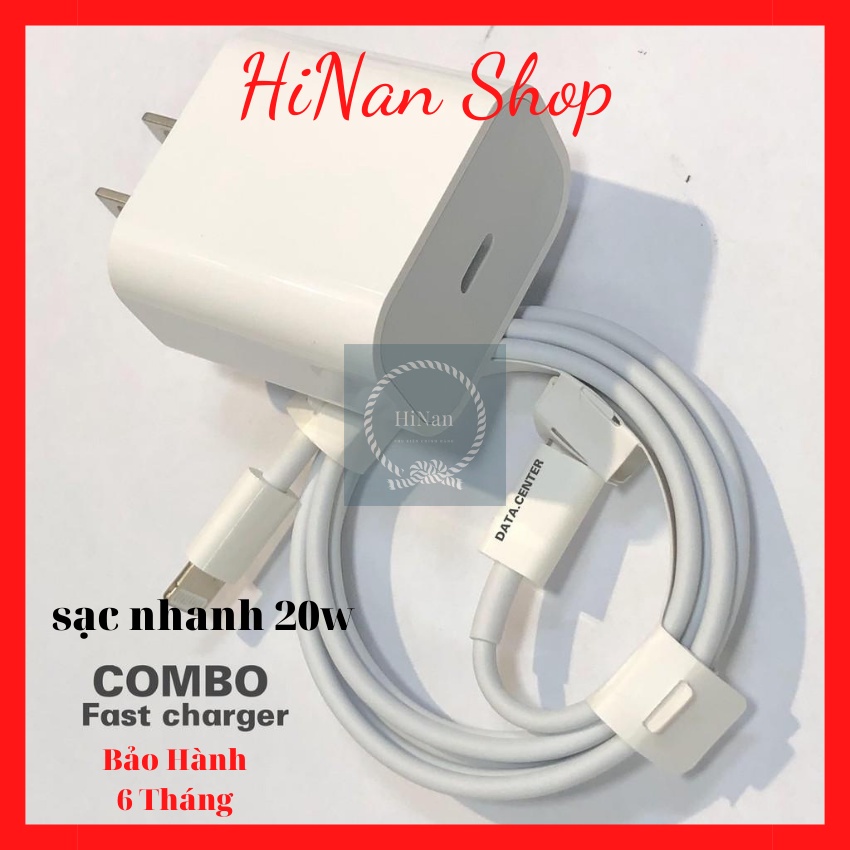 Bộ Sạc Điện Thoại 20W Bộ Cáp Sạc 12 ProMax PD 20W USB , bộ sạc nhanh IP 12/12/13 pro -HiNan Shop