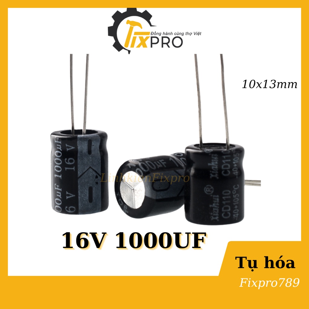 Tụ hóa 16V 1000uF chính hãng JCCONs tần số cao màu xanh