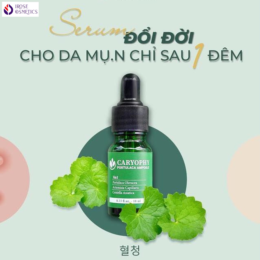 Serum giảm mụn mờ thâm se khít lỗ chân lông Caryophy 1ml và 10ml IROSE-CARSRC