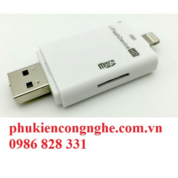 Đầu đọc thẻ nhớ cho iPhone iPad - i-FlashDevice HD Card Reader