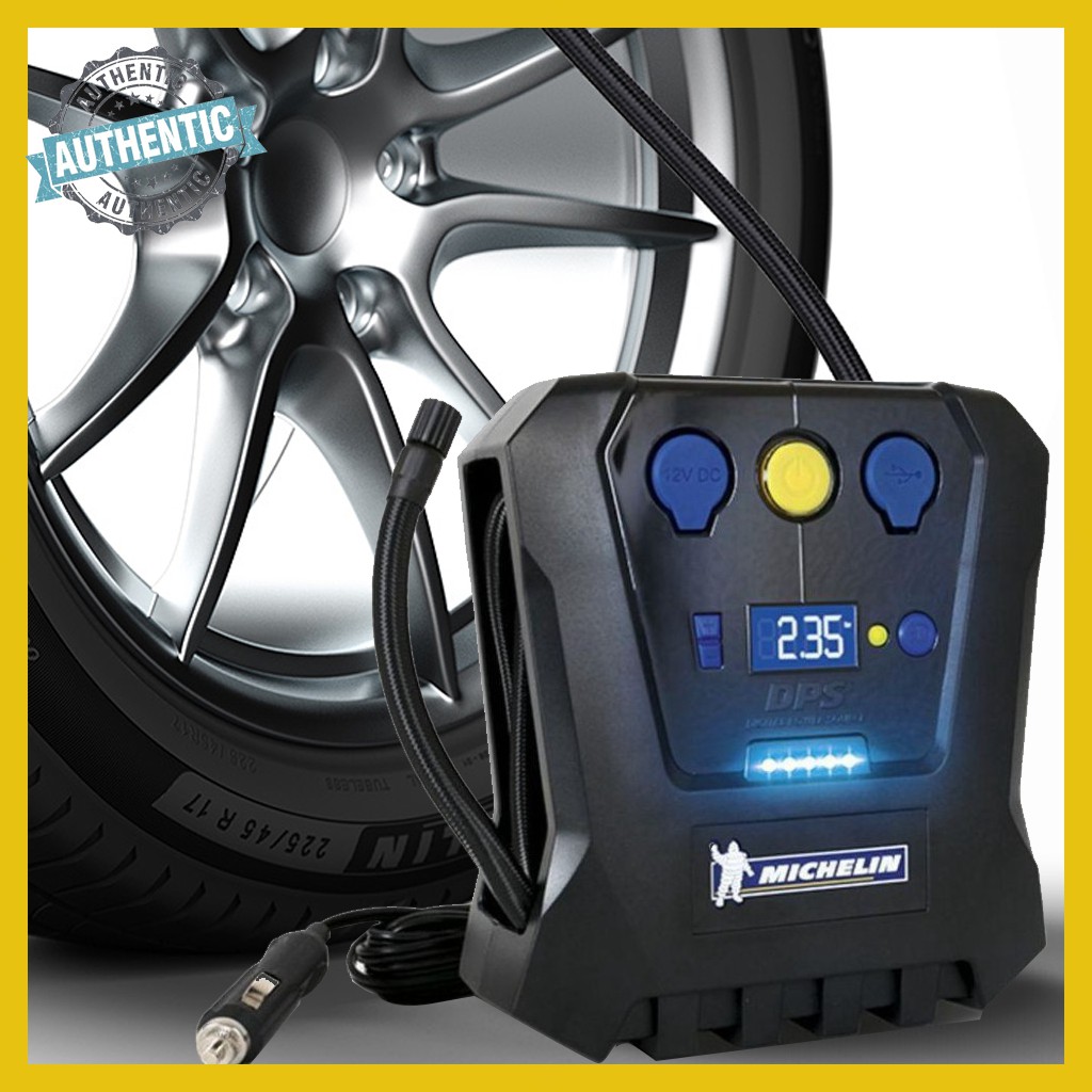 Bơm lốp tự ngắt Michelin 12266 Model mới nhất - gọn nhẹ - bơm cực khỏe-Chính hãng BH 12 tháng