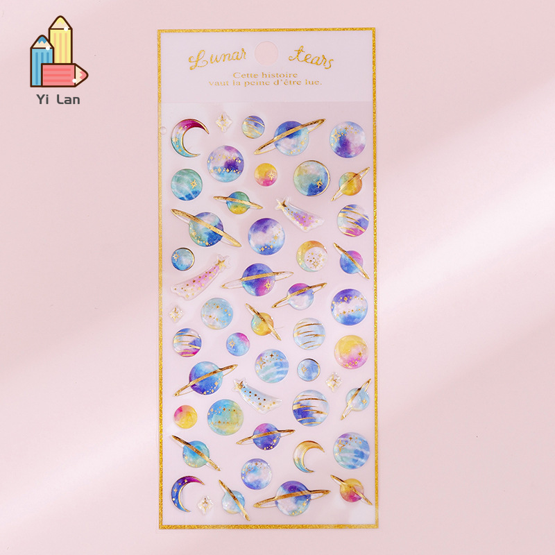 Miếng dán đá epoxy xinh xắn trang trí cho sổ tay