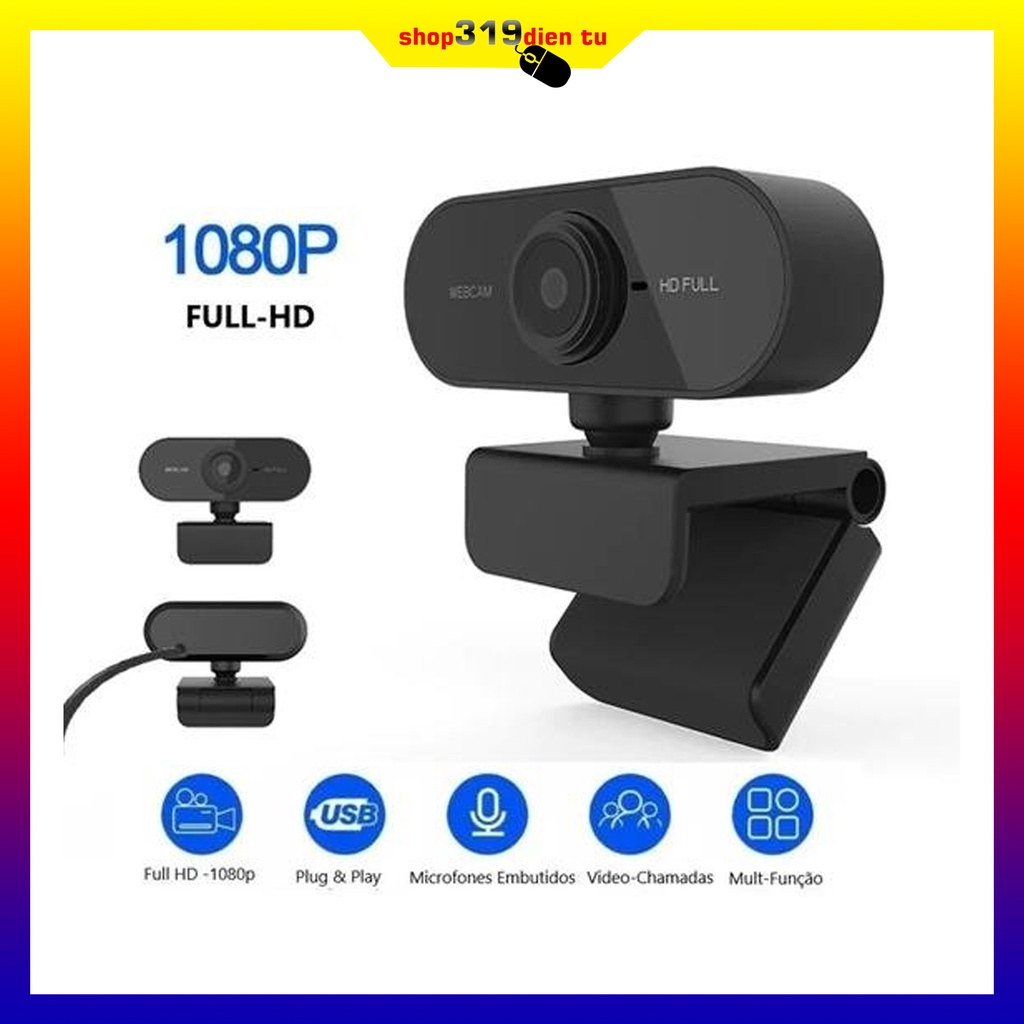 WEBCAM FULL HD 1080P CHÍNH HÃNG DÙNG CHO MÁY TÍNH LAPTOP TRÊN ZOOM, ZALO,GOOGLE MEET