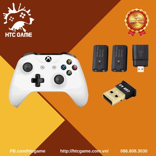 Tay cầm chơi game Xbox One S kèm Bộ 2 pin sạc + USB Bluetooth 4.0