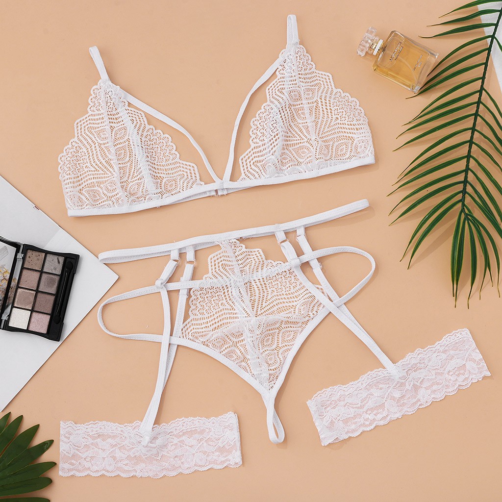 Sexy Lingerie Lace Embroidery G-string Thong Temptation Underwear Sleepwear