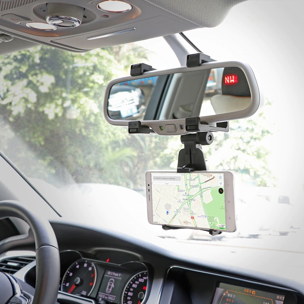 Giá đỡ điện thoại gắn kính chiếu hậu trong xe hơi