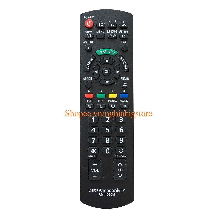 Remote Điều Khiển TV LCD, TV LED Panasonic RM-1020M (Kèm Pin AAA Maxell)