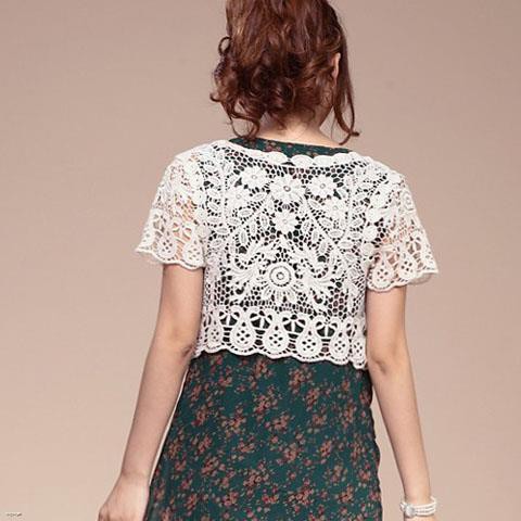 Áo Khoác Ren Tay Ngắn Thời Trang Dành Cho Nữ | BigBuy360 - bigbuy360.vn