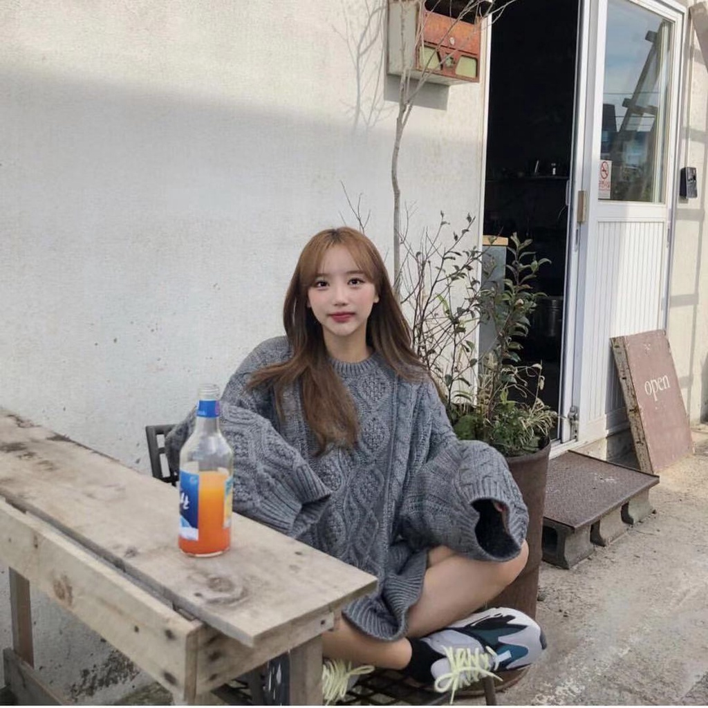 Áo Sweater Dáng Rộng Kiểu Hàn Quốc Thiết Kế Ngọt Ngào Cho Nữ