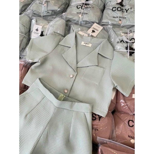 SET XỐP ÁO CROTOP QUẦN SHORT