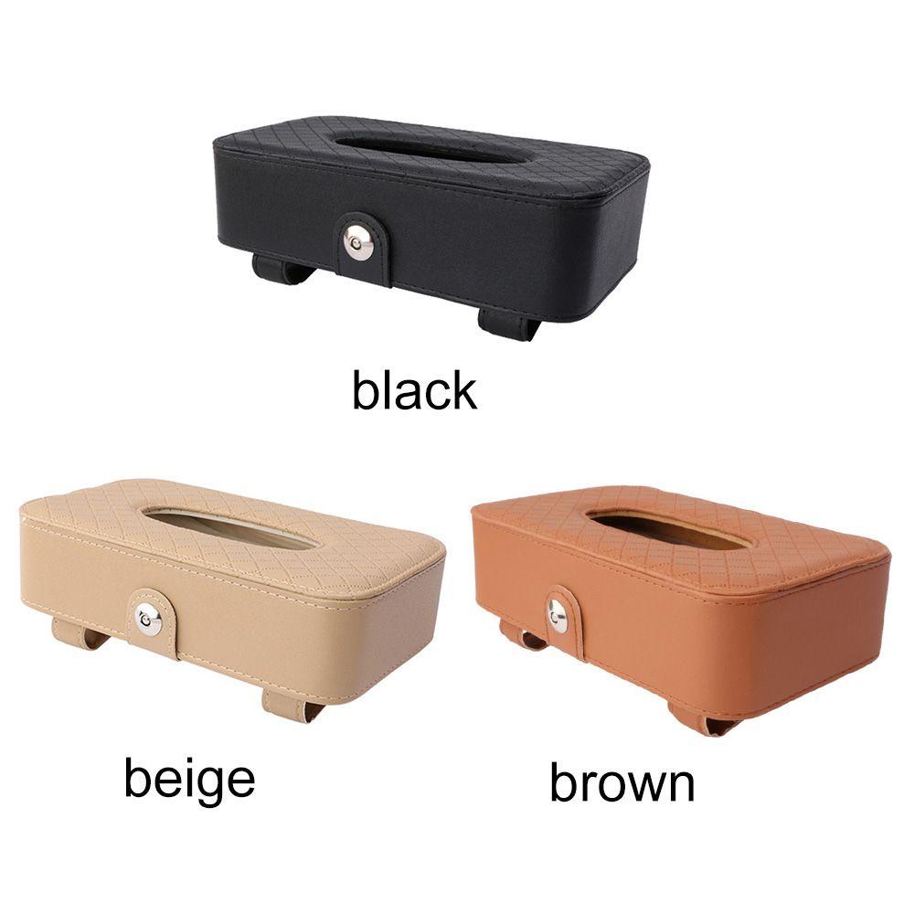 MAYSHOW Túi Da PU Đựng Khăn Giấy Treo Tấm Che Nắng Xe Hơi