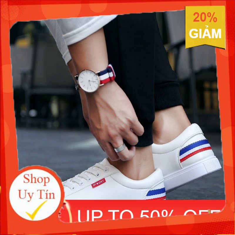 LV 10.10 [SẴN HÀNG]Giầy sneaker Nam DA ( Trắng ) Thể Thao trẻ trung năng động phong cách Korea  Hot 