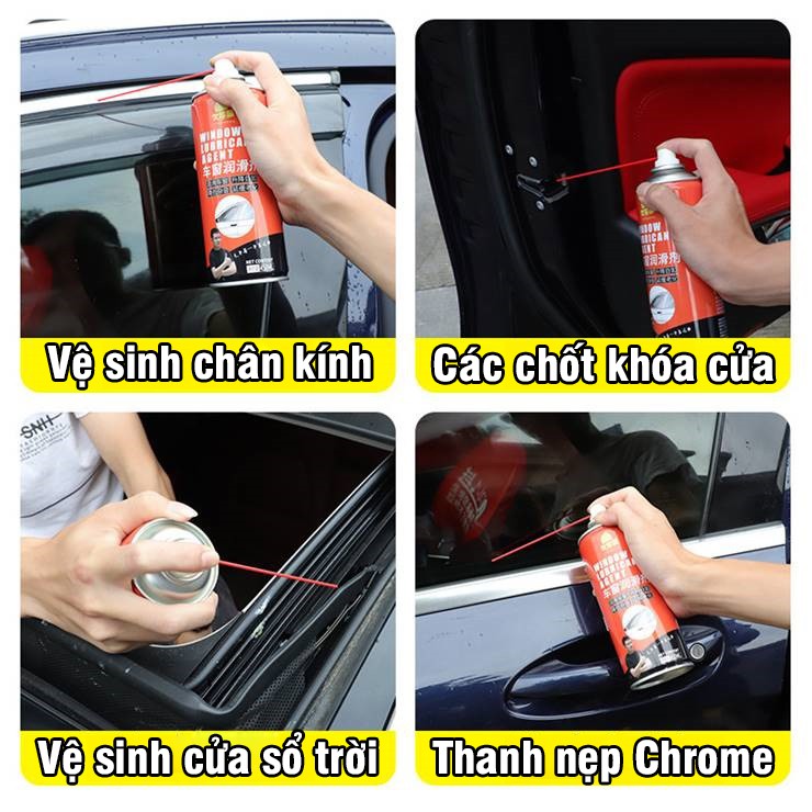 Chai xịt vệ sinh bảo dưỡng gioăng cao su Window Lubricant Agent siêu sạch dung tích 450ml