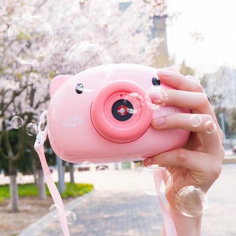 máy ảnh bong bóng hình con heo