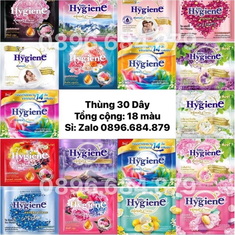 (Hygiene) Combo 12 gói nước xả mềm vải đậm đặc Thái Lan 20ml