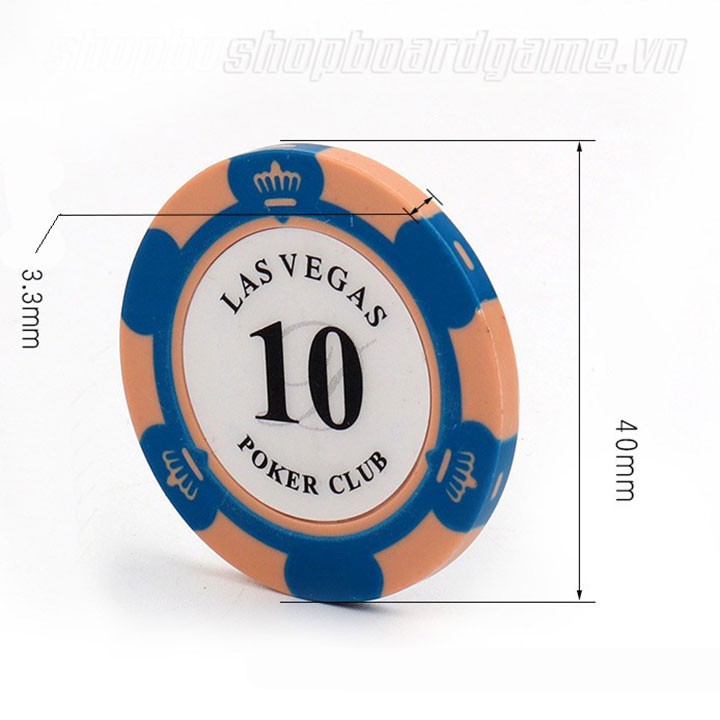 10 Chip/ Phỉnh Poker Las Vegas cao cấp