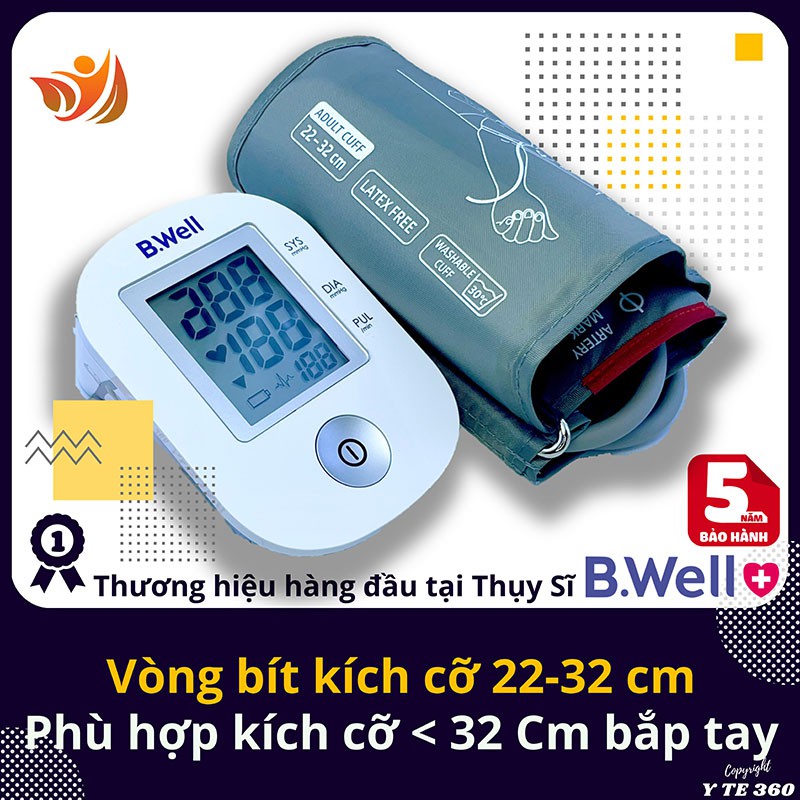 Máy đo huyết áp bắp tay điện tử tự động b.well pro 33 - bwell y tế 360