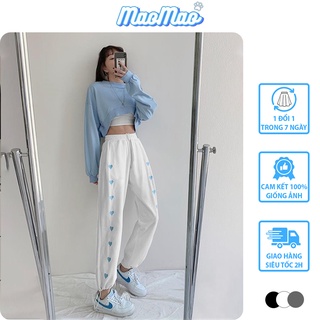Quần jogger nữ form rộng rút dây bo gấu tập gym phong cách ống rộng ulzzang Hàn Quốc Q07 - MaoMao