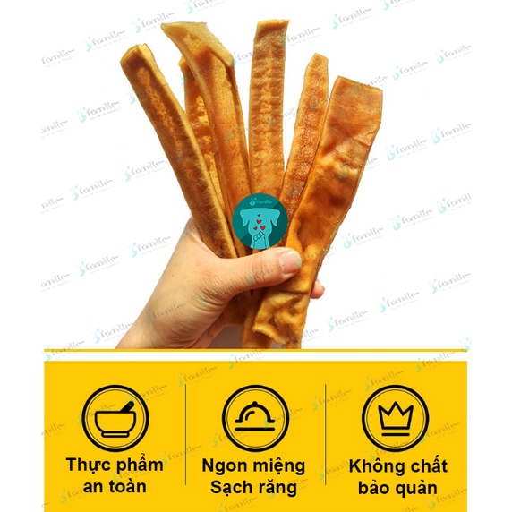 Thanh Gặm Giảm Stress Cho Thú Cưng JFamille, Da Bò Nướng Giòn, Bổ Sung Collagen Hiệu Quả. Ngăn Ngừa Hôi Miệng