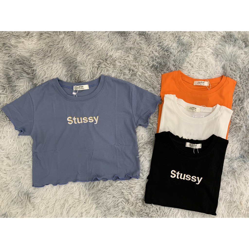 [HÀNG QUẢNG CHÂU] Áo Croptop - Áo Thun Croptop Stussy