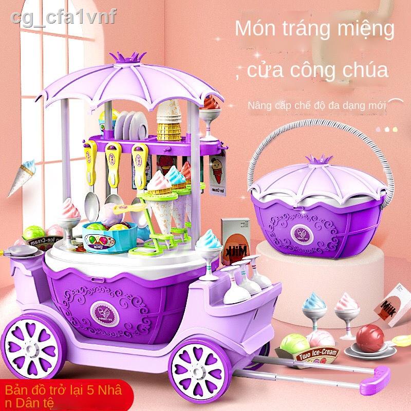GuibeiĐồ chơi trẻ em làm kem cô gái chơi nhà xếp hình bộ đồ chơi nhà bếp xe bán kem quà tặng sinh nhật bé 3-4 tuổi 6